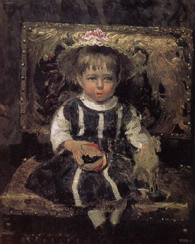 Ilia Efimovich Repin Artist daughter oil painting image